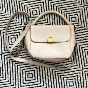 Cream Leather Madewell Crossbody Bag